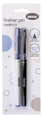 Produktbild von Blaue Fineliner, 0,5 mm, 2 Stück