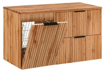 Produktbild von Waschtischunterschrank 100.8cm Adriel mit 2 Schubladen, Holzoptik