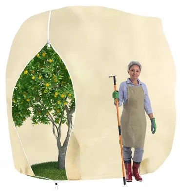Immagine prodotto di Copertura protettiva per piante, dimensioni 200 x 240 cm, colore beige, realizzata in tessuto non tessuto