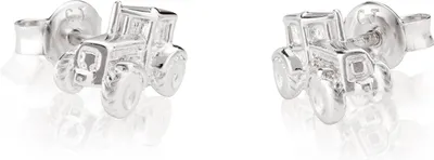 Produktbild von Paar Zugmaschine 925 Sterling Silber Ohrstecker Traktor 10*7mm Ohrringe Uni