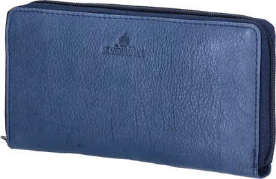 Produktbild von The Skandinavian Brand Damen Lederbörse Quer  blau