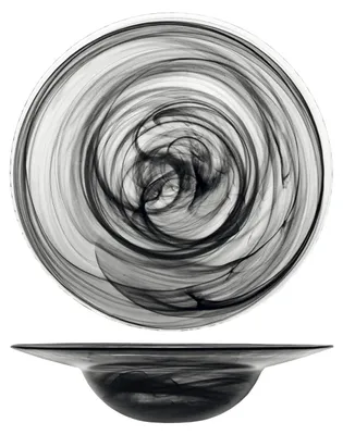 6 Glasschalen für Pasta, schwarz, 26 cm, spülmaschinengeeignet