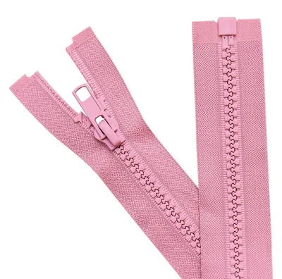 Produktbild von Trennende Jackenreißverschlüsse #5 13 cm Dunkelrosa Kunststoff 2 Stück
