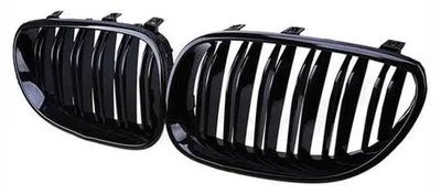 Productafbeelding van Voorbumper Grille Set voor BMW E60/E61 Zwart Glanzend