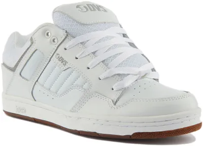 Immagine prodotto di DVS Enduro 125, scarpe da skate in pelle da uomo, con lacci, colore bianco (taglia 42, bianco)