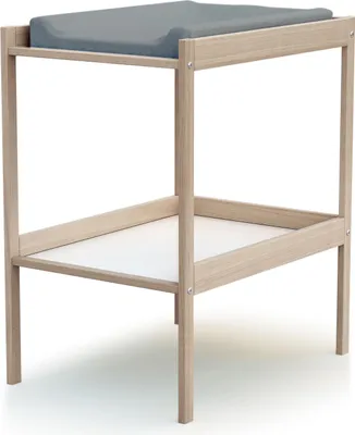 Produktbild von WEBABY - Wickeltisch 1 Regal Buche roh MILO | 74 x 54 x 88 cm | Für 50x70 cm Matratze NICHT INBEGRIFFEN