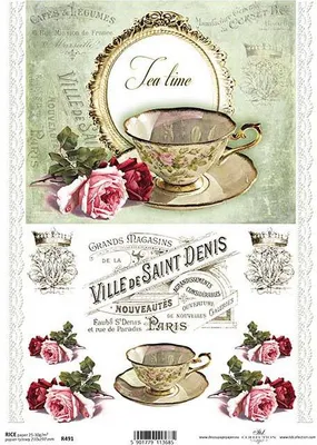 Immagine prodotto di ITD carta di riso per decoupage, tazza, piatto R0491