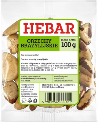 Zdjęcie produktu dla Orzechy brazylijskie 100 G - Duże i całe ziarna - Źródło selenu - Świeże i chrupiące - Do pieczenia i gotowania - Pokarm dla mózgu