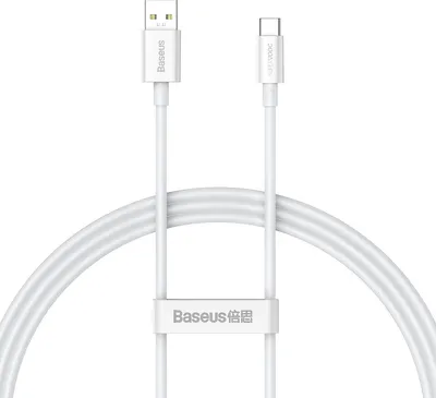 Produktbild von Baseus USB-A-zu-USB-C-Kabel, 65 W, 1 m - Weiß