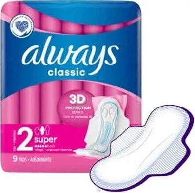 Immagine prodotto di Always Podpaski Classic Super ze Skrzydełkami 9 sztuk