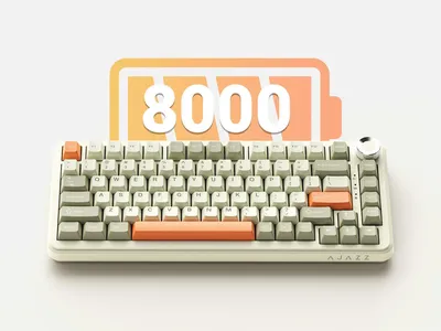 Produktbild von AJAZZ AK820 MAX Kabellose Tastatur 81 Tasten, 75% Gaming-Tastatur, BT5.0/2.4GHz/USB-C, Hot-Swap, RGB, 8000mAh Akku