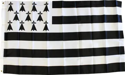 Produktbild von Große Fahne Flagge "Bretagne" 60x90 cm Hissfahne Hissflagge fan Fanartikel Sport