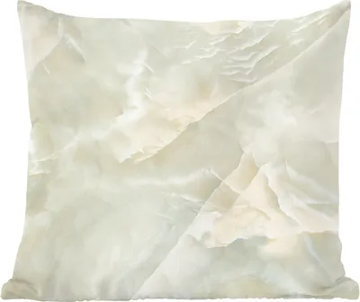 Produktbild von MuchoWow® Zierkissen Sofakissen Wohnzimmer Dekokissen 40x40 cm Marmor - Weiß - Chic - Foto Kissen - Schlafzimmer Dekoration