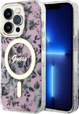 Image de Guess Guhmp14Lhcfwsp Iphone 14 Pro 6.1Różowy/Pink Hardcase Flower Magsafe
