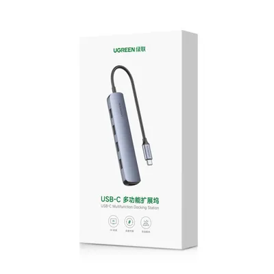 Obrázok produktu pre Ugreen 20197, Kábel, USB 3.2 Gen 1 (3.1 Gen 1) Type-C, Šedá, HDMI, USB 3.2 Gen 1 (3.1 Gen 1) Type-A, 122 mm, 26 mm
