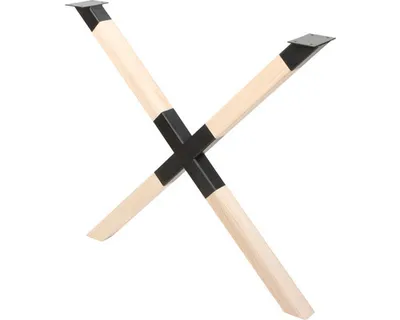 Obrázok produktu pre Stolový rám X 780x710 mm drevo/čierny kov