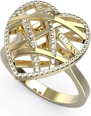 Image de Bague de cœur Guess en or pour femme R-14