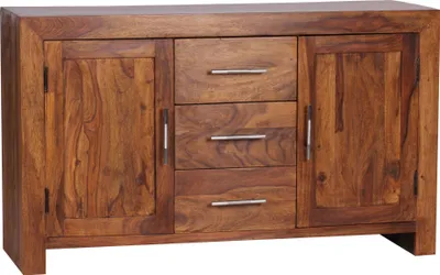 Produktbild von KADIMA DESIGN Sheesham Massiv Sideboard Wood 118 5 x 40 cm Anrichte Kommode Massivholz