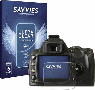 Produktbild von 6x Für Nikon D40x Schutzfolie Savvies Displayschutz Display Schutz Folie Klar Transparent
