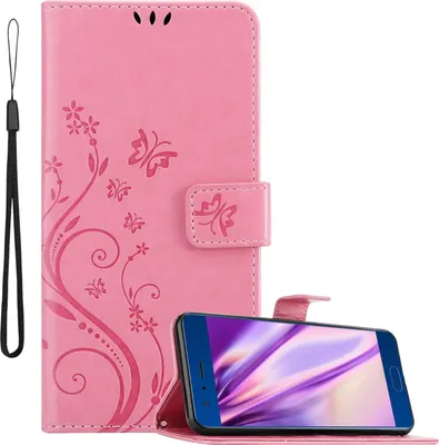 Obrázek produktu pro Cadorabo Pouzdro pro Honor 9 Ochranný kryt v růžové barvě Pouzdro na mobilní telefon Kryt Pouzdro Flowers Flower