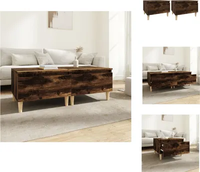 Obrázok produktu pre vidaXL Bočné stolíky 2 ks. Údený dub 50x46x35 cm materiál na báze dreva - Bočné stolíky