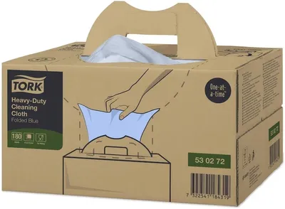 Image de TORK lingettes nettoyantes multi-usages 415 x 355 mm bleu 180 lingettes