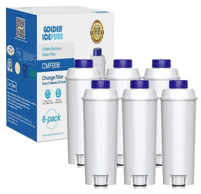 Produktbild von Wasserfilter Kaffeevollautomat 6 Stück Kompatibel mit DeLonghi DLSC002, SER3017, ECAM, ESAM, ETAM, BCO