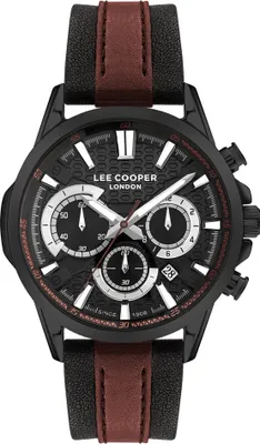 Image de Montre homme LEE COOPER LC07493.651 noire, cadeau à la mode.