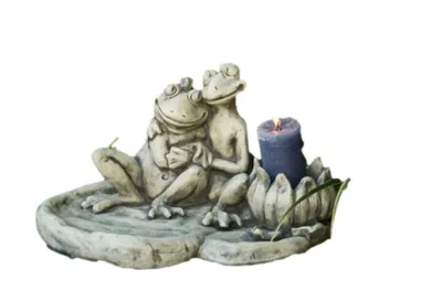Produktbild von Schöne Insektentränke Frösche aus Steinguss perfekt für den Garten die Terrasse oder de nVorgarten ist Witterungsbeständig und Neu 23cm H, 24-50502