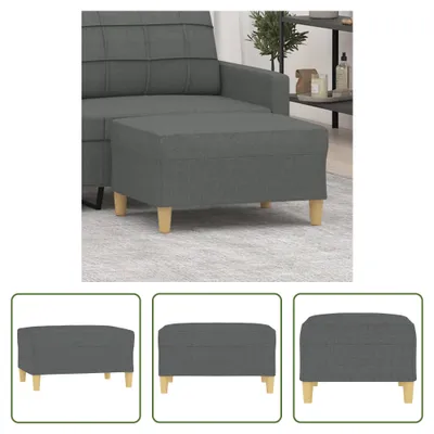 Immagine prodotto di The Living Store poggiapiedi grigio scuro 70x55x41 cm tessuto