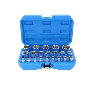 Zdjęcie produktu dla BRILLIANT TOOLS Zestaw kluczy nasadowych 1/2", krótki, 21 szt. 8 - 36 mm - BT022405
