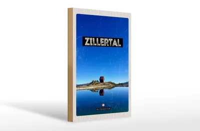 Produktbild von Holzschild Reise 20x30cm Zillertal Österreich Wanderung Wald