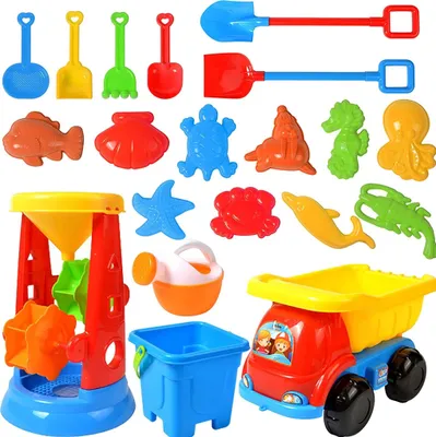 Produktbild von 20PCS Sandspielzeug Set,Sandkasten-Eimer,Strand Spielzeug Sand Set,Strandspielzeug für Kleinkinder,Sandkasten-Spielzeug,Strandspielzeug Kinder,Sandkasten Spielzeug,Sanduhr und Muldenkipper