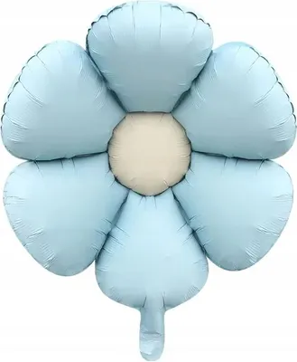 Image de Ballon bleu pastel FLEUR 47x59cm