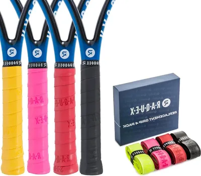 Productafbeelding van Vervangende Racketgrip - Griptape Multipack - Sporten - Zelfklevend - 4 Stuks - Meerdere Kleuren