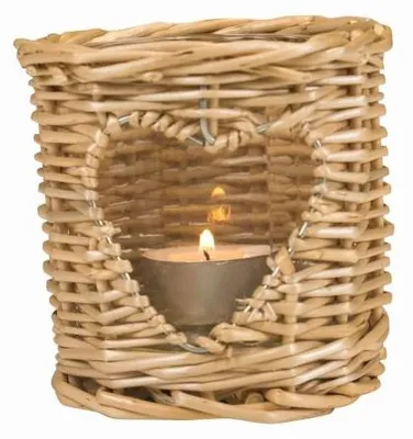 Immagine prodotto di Mars & More, lanterna in rattan a forma di cuore, 9 cm