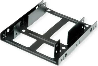 Produktbild von ROLINE Montageadapter, 3,5 Zoll Rahmen für 2x 2.5 HDD/SSD, Metall, schwarz