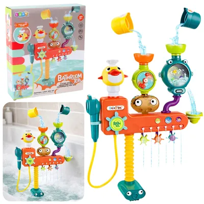 Image de Trop-plein Jouet De Bain Roue Tasses Douche