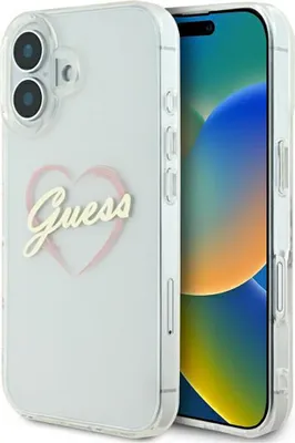 Immagine prodotto di Guess Guhcp16Shchgspt Iphone 16 6.1 Przeźroczysty/Transparent Hardcase Iml Cuore