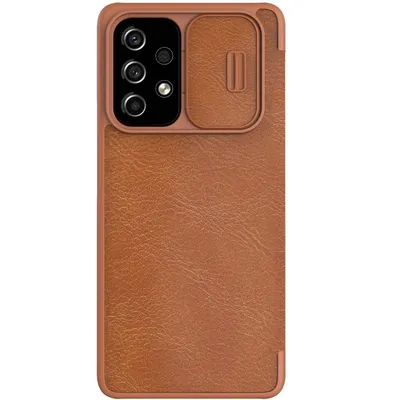 Productafbeelding van Nillkin Lederen hoesje voor de Samsung Galaxy A73, bruin