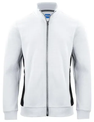 Produktbild von Projob - Sweatshirt für Herren/Damen Uni, Durchgehender Reißverschluss, Baumwollmischung ET1041 (M) (Weiß)