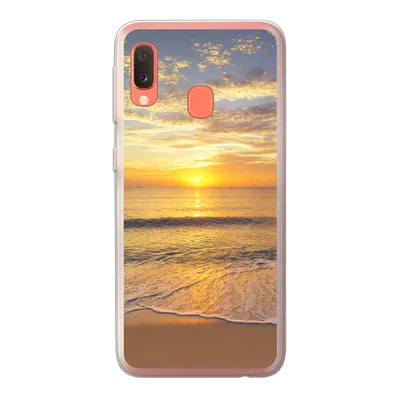 Produktbild von MuchoWow® Handyhülle Schutzhülle Hülle für Samsung Galaxy A20e Strand - Sonnenuntergang - Meer Silikon Softcase Handy Hülle - Abdeckung