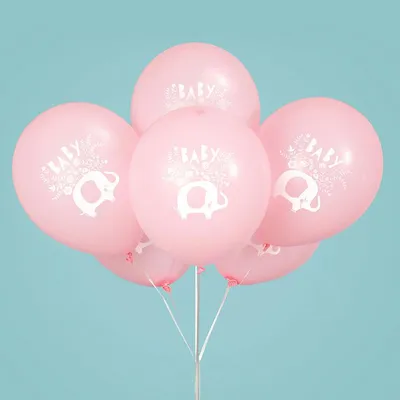 Produktbild von Baby Shower Elefant Mädchen 8 Luftballons