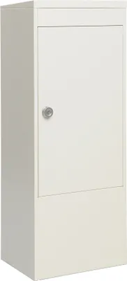 Produktbild von MEFA Paketbriefkasten Stahl pulverbeschichtet BxHxT 410/1025/325 mm Mana 482 Reinweiß RAL 9010 semimatt Entnahme vorne