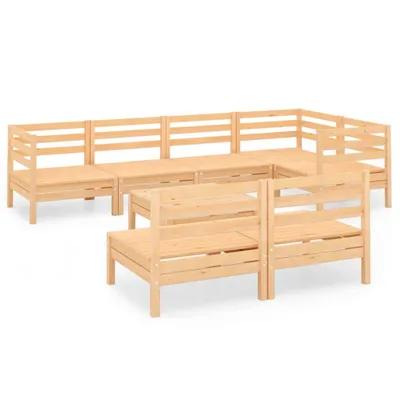 Produktbild von vidaXL 8-tlg. Garten-Lounge-Set Massivholz Kiefer