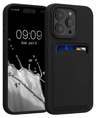 Produktbild von kwmobile Handyhülle für Apple iPhone 14 Pro Hülle mit Kartenfach - TPU Case - Kabelloses Laden - Schutzhülle Cover in Schwarz