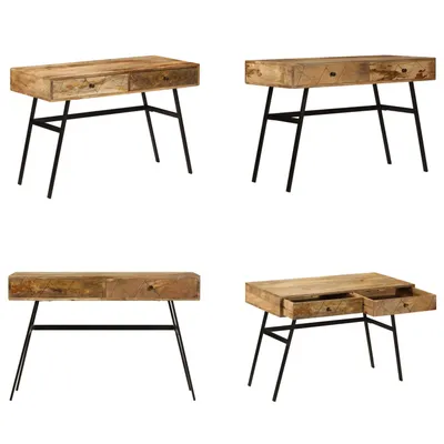 Produktbild von vidaXL Schreibtisch mit Schubladen Massivholz Mango 110×50×76 cm - Schreibtisch - Schreibtische - Bürotisch - Bürotische