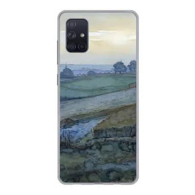 Produktbild von MuchoWow® Handyhülle Schutzhülle Hülle für Samsung Galaxy A71 Landschaft bei Arnheim - Piet Mondrian Silikon Softcase Handy Hülle - Kartenbesitzer