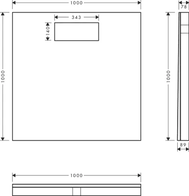 Produktbild von HANSGROHE 56256000 befliesbares Duschelement Board