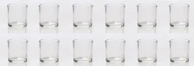 Produktbild von 12er Set Teelichthalter Kerzenglas HEAVY H. 8cm Ø 9cm konisch Rudolph Keramik